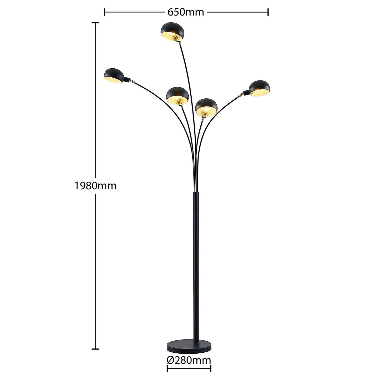 B-grade Lindby Jewa floor lamp, living room lamp, decorative floor lamp, reading lamp. 