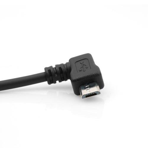 System-S Micro USB bílhleðslutæki með 90° horntengi hægri 30 - 135 cm 
