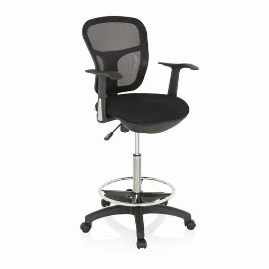 B-flokks vinnustóll frá Hjh skrifstofu, borðstóll, Top Work 108 möskvi, svartur, snúningsstóll 522