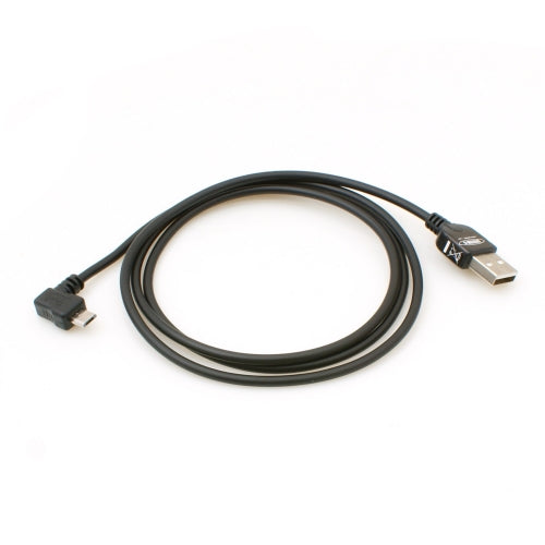 System-S Micro USB 2.0 snúra með 90 gráðu horntengi (vinstri/karl) gagnasnúra og hleðslusnúra 100 cm