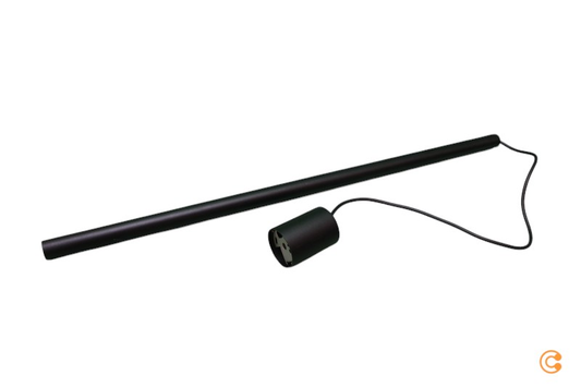 B-flokks hengilampi, leysigegn, ein pera, svartur skjár, 75 cm þvermál, loftlampi, loftljós, lampi