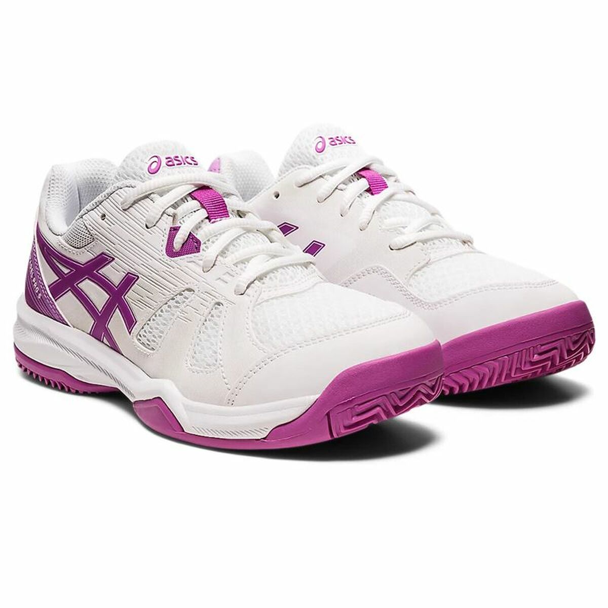 Asics Gel-Padel Pro 5 children's sports shoes in pink/white