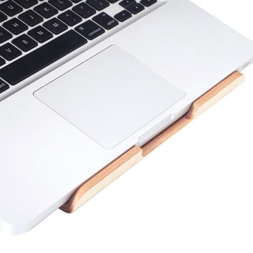 SAMDI alhliða fartölvustandur úr viði, vinnuvistfræðilegur, brúnn fyrir MacBook, MacBook Air og iPad pro