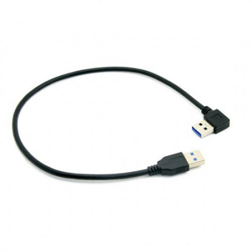SYSTEM-S USB 3.0 Typ A 90° Winkel rechtsgewinkelt auf 3.0 Typ A Kabel 40 cm