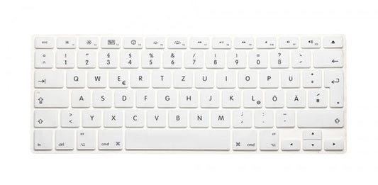 System-S Silikon Tastaturschutz Tastaturabdeckung QWERTZ Deutsche Tastatur Abdeckung Schutz für MacBook Pro 13" 15" 17" iMac MacBook Air 13" Farbe: Silber