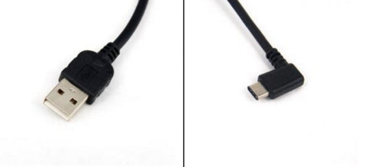 USB 3.1 Typ C 90° rechts gewinkelt Winkelstecker zu USB 2.0 A Kabel 140 cm in Schwarz