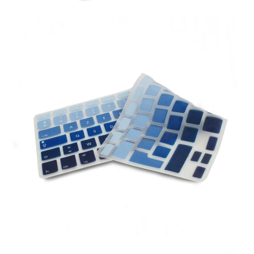 System-S sílikonlyklaborðshlíf AZERTY franskt lyklaborðshlíf fyrir MacBook Pro 13 tommu 15 tommu 17 tommu iMac MacBook Air 13 tommu í margbláu