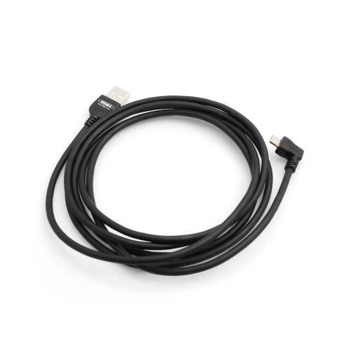 SYSTEM-S Micro USB 2.0 snúra með 90 gráðu horntengi (vinstri/karl) gagnasnúra og hleðslusnúra 140 cm