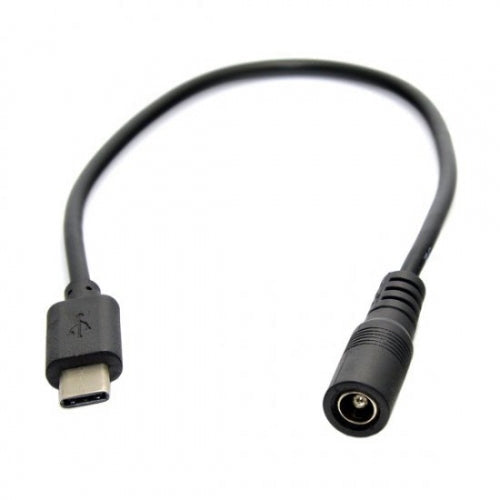 SYSTEM-S USB 3.1 Type C zu DC 5.5 V 2,5 mm Stromkabel Ladekabel Kabel 26 cm