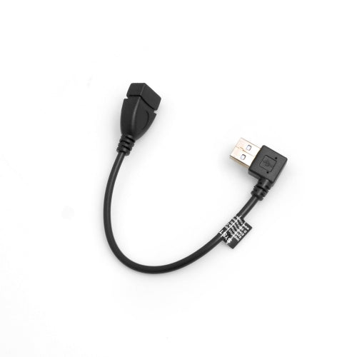 SYSTEM-S USB snúra 2.0 Tegund A (karlkyns) 90° vinstri hornrétt við USB 2.0 Tegund A (kvenkyns) 21cm