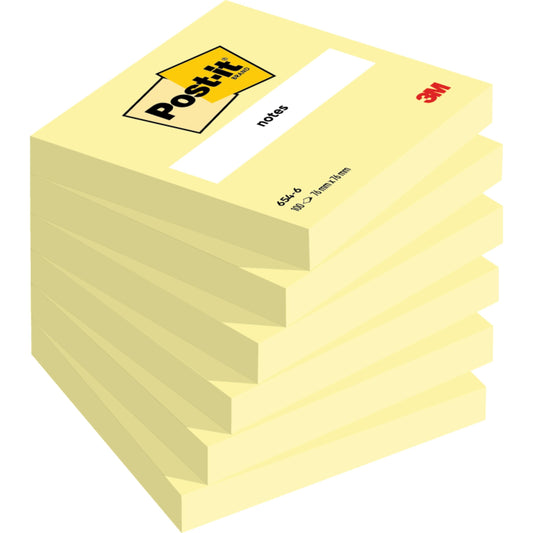 Post-it® Notes, 76 mm x 76 mm, 100 Blatt/Block, 100% PEFC
