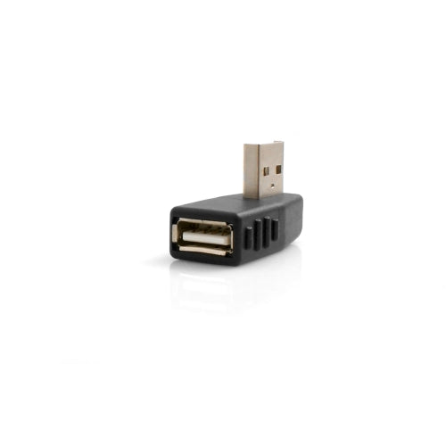 SYSTEM-S USB A kvenkyns í USB A karlkyns 90° rétthyrndan millistykki