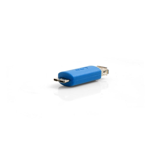 SYSTEM-S Micro USB 3.0 Micro-B male to USB Type A 3.0 input adapter cable adapter plug in blue 