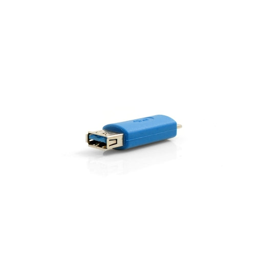 SYSTEM-S Micro USB 3.0 Micro-B male to USB Type A 3.0 input adapter cable adapter plug in blue 