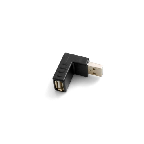 SYSTEM-S USB Typ A Eingang auf USB Typ A Stecker 90° Abwärtswinkel links gewinkelt Adapterkabel Adapterstecker Adapter