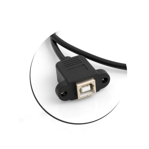 SYSTEM-S USB 2.0 Tegund B Tengitengi fyrir spjaldfestingu, skrúfur, hnetur, 50 cm