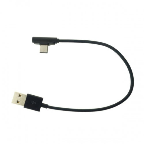 SYSTEM-S USB 3.1 Type C Stecker 90° gewinkelt zu USB A 2.0 Stecker Kabel Datenkabel Ladekabel 25 cm