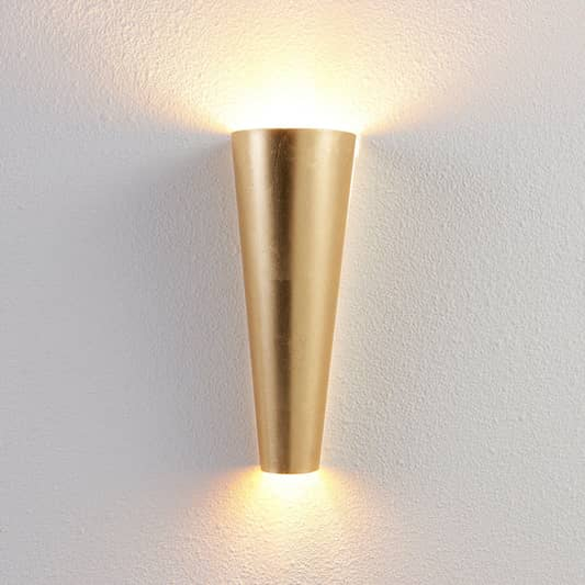B-grade Lindby Conan Gold wall light, decorative picture light, G9 