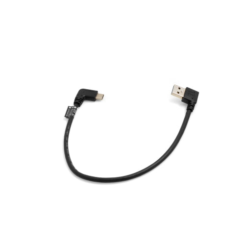 SYSTEM-S USB 3.1 Tegund C tengi 90° hallandi við USB A 3.0 90° rétt horntengi snúra gagnasnúra hleðslusnúra 30 cm
