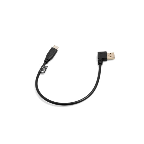 SYSTEM-S USB 3.1 Type C Stecker zu USB A 2.0 90° Grad Links gewinkelt Stecker Kabel Datenkabel Ladekabel 28 cm