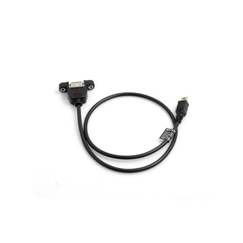System-S Mini USB 5-Pin Cable to USB Type A 2.0 Female Panel Mount 50cm 