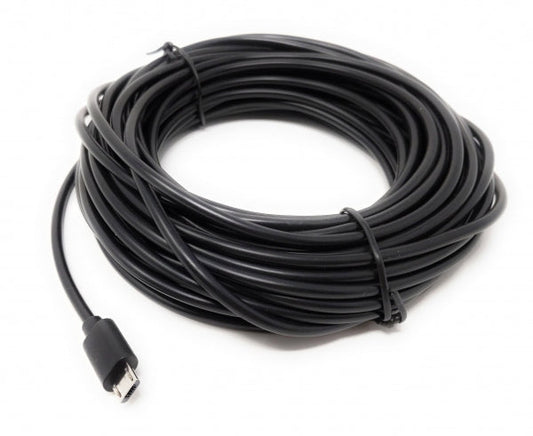 SYSTEM-S USB 2.0 Kabel 13 m Micro B Stecker zu Typ A Stecker in Schwarz