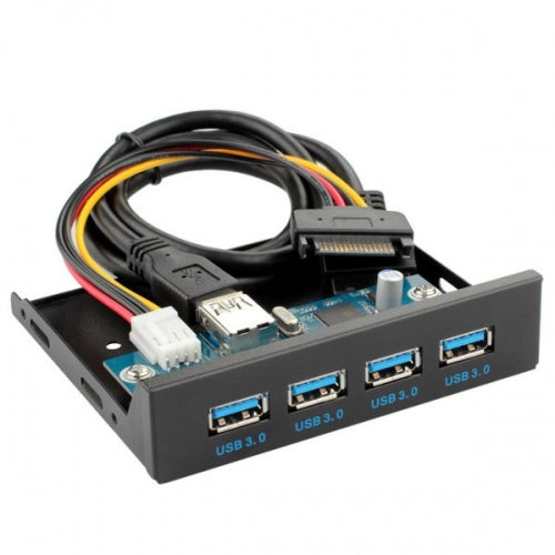 System-S USB HUB Tegund A 3.0 4 tengja tengi fyrir móðurborð, 20 pinna tengisnúra fyrir 3,5" disklingadiskahólf