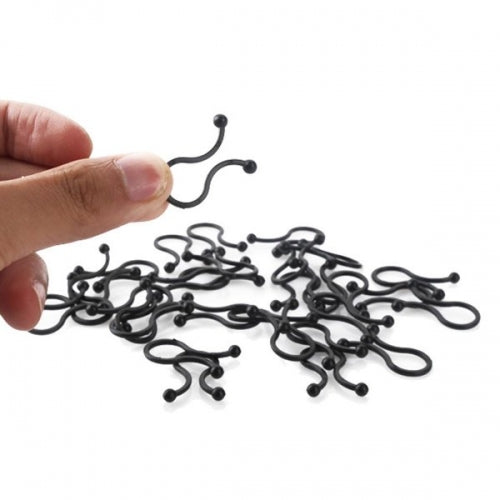 SYSTEM-S cable ties cable clip rotatable 20 pieces size L in black 