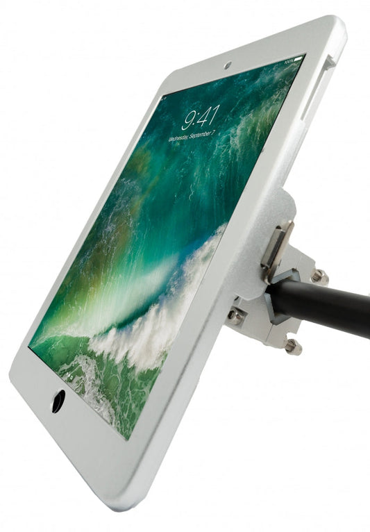 SYSTEM-S stangarhaldari með lásfestingu úr málmi fyrir iPad 9.7" (2018) A1673 A1674 A1675 A1893 A1954 A1822 A1823 A1474 A1475 A1476 A1566 A1567 Air 1 2