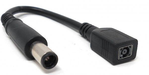 SYSTEM-S DC 20 V cable 7.5 cm 7.4 x 5.0 mm socket to 4.5 x 3.0 mm plug black