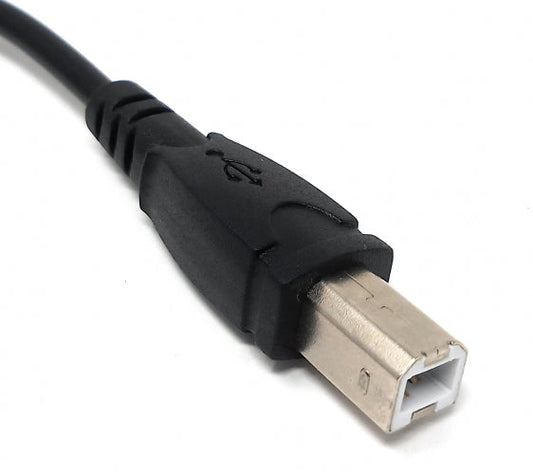 SYSTEM-S USB 2.0 snúra 95 cm Micro B tengi í Type B tengi í svörtu