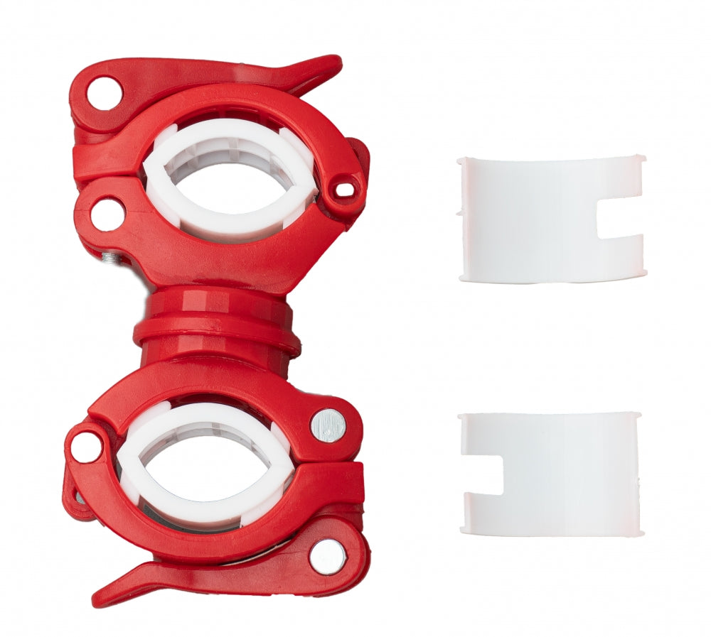 SYSTEM-S bicycle mount attachment in black red for lamp bicycle pump