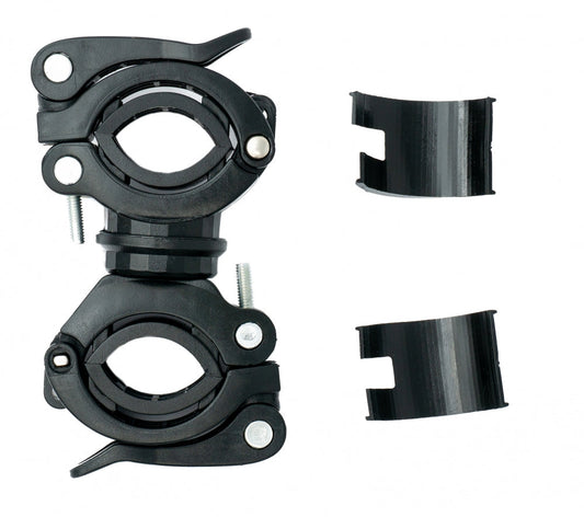 SYSTEM-S Fahrrad Halterung Befestigung in Schwarz für Lampe Fahrradpumpe