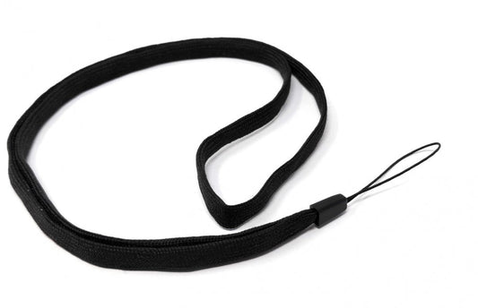 SYSTEM-S 5er Pack Halsband Trageband mit Schlaufe in Schwarz für Smartphone MP3-Player