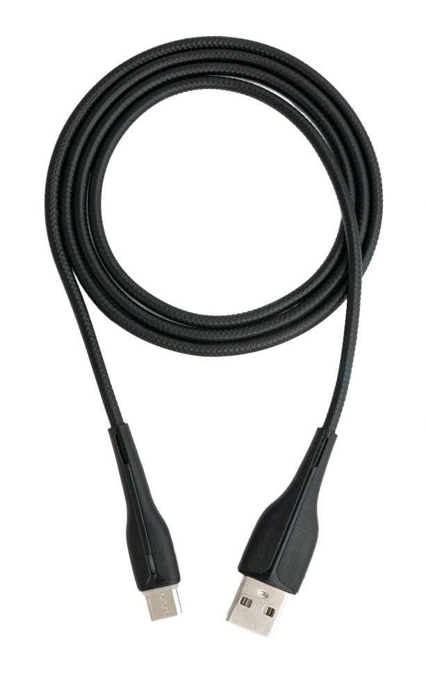 SYSTEM-S USB 3.1 cable 1 m Type C plug to 2.0 Type A plug braided in black
