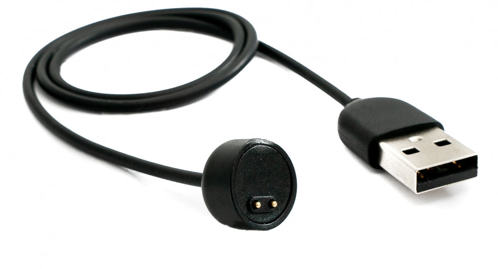 SYSTEM-S USB 2.0 snúra 55 cm hleðslusnúra fyrir Xiaomi Mi Band 6 snjallúr í svörtu
