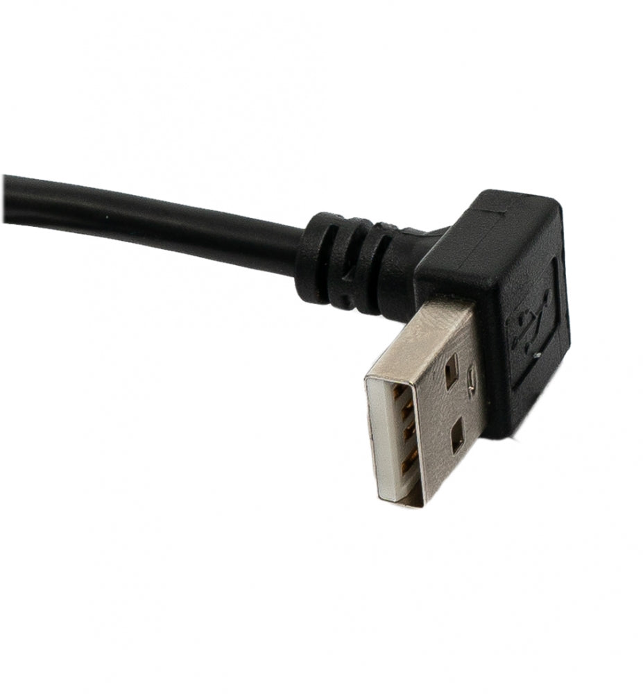 SYSTEM-S USB 2.0 Kabel 30 cm Typ A Stecker zu Buchse Winkel in Schwarz