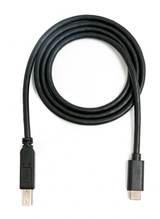 SYSTEM-S USB 3.1 snúra 100 cm Type C tengi í 3.0 Type B tengi í svörtu