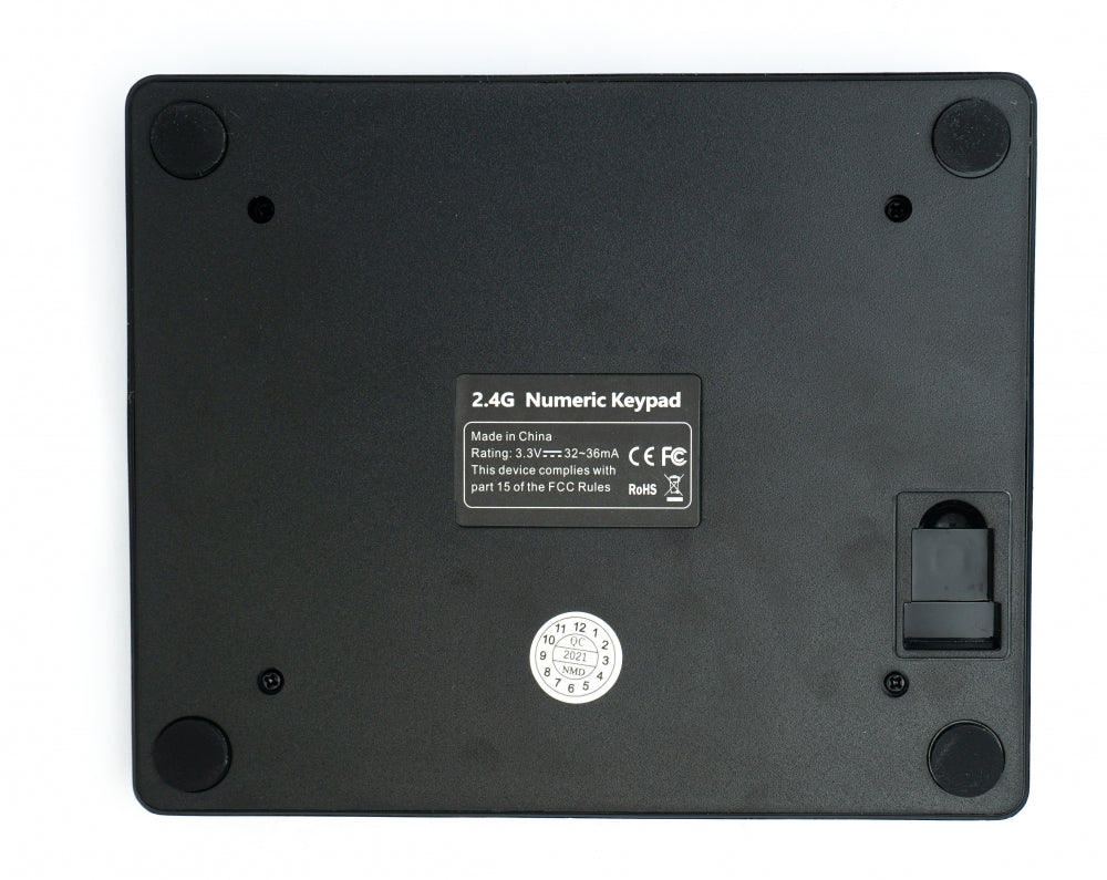 SYSTEM-S Numpad Bluetooth 3 2.4 GHz Ziffernblock Tastatur mit Akku USB in Schwarz