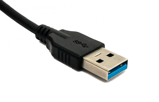 SYSTEM-S USB 3.1 cable 1.2 m Type C male to A male screw in black