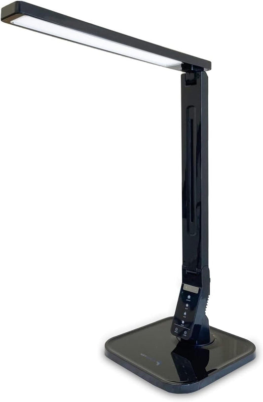 LED Desk Lamp with Eye-Caring Tech & USB Charging - 5 Modes, 14W