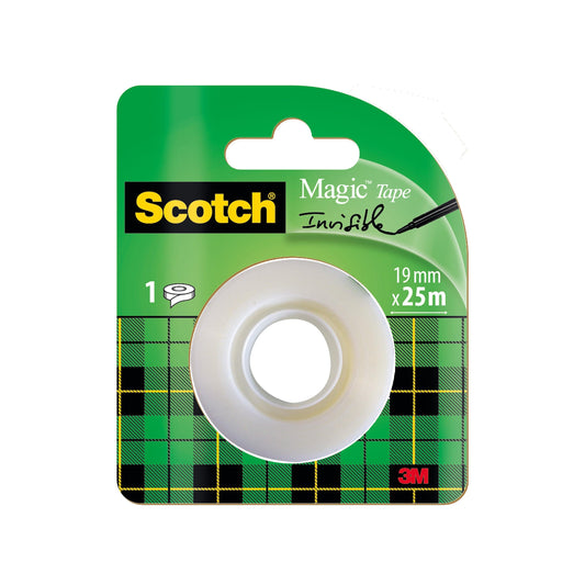 Scotch® Magic™ Unsichtbares Klebeband, Nachfüllpackung, 1 Rolle, 19 mm x 25 m | Packung (1 Stück)
