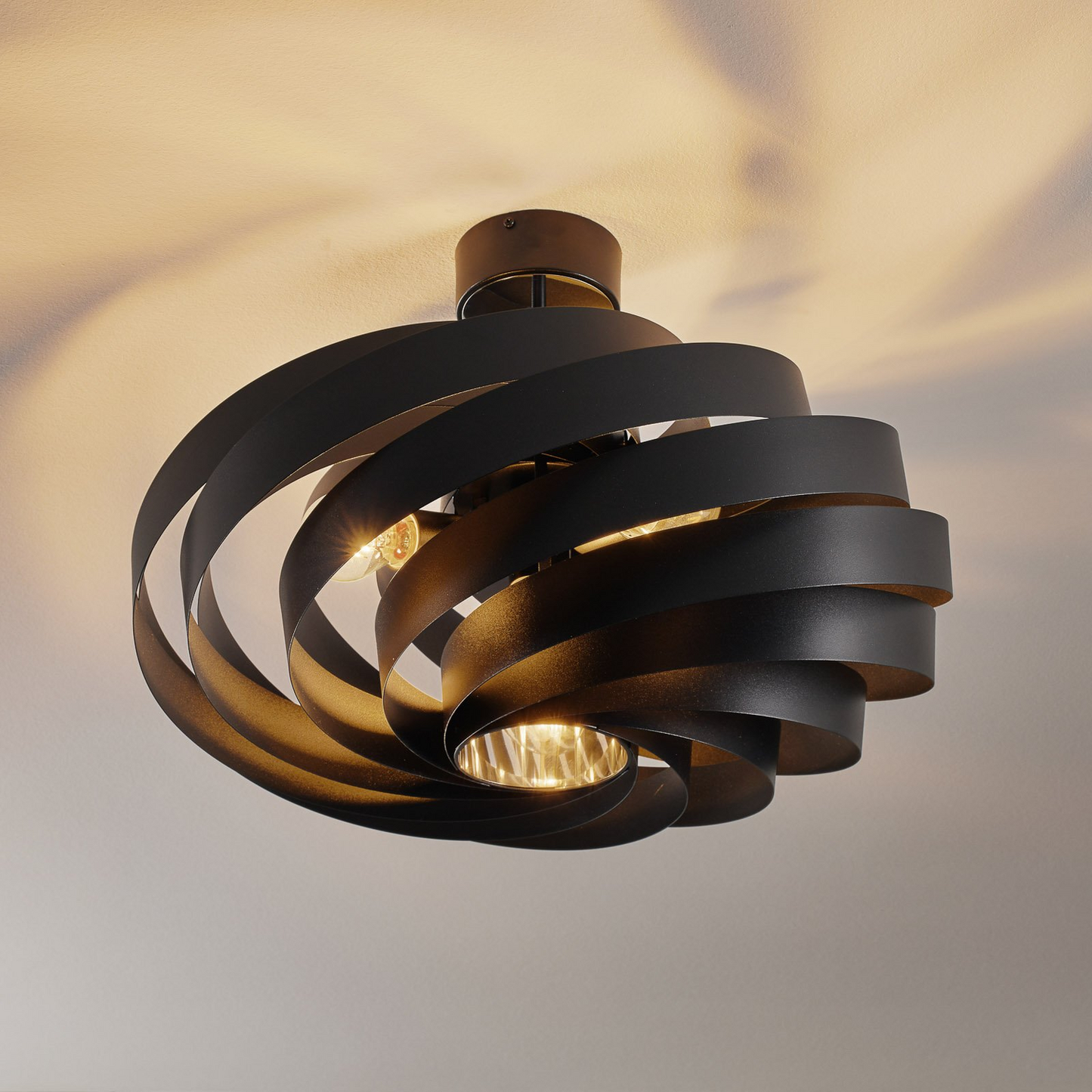 B-flokks Euluna Vento loftljós, hengiljós, svart, ø 60928 