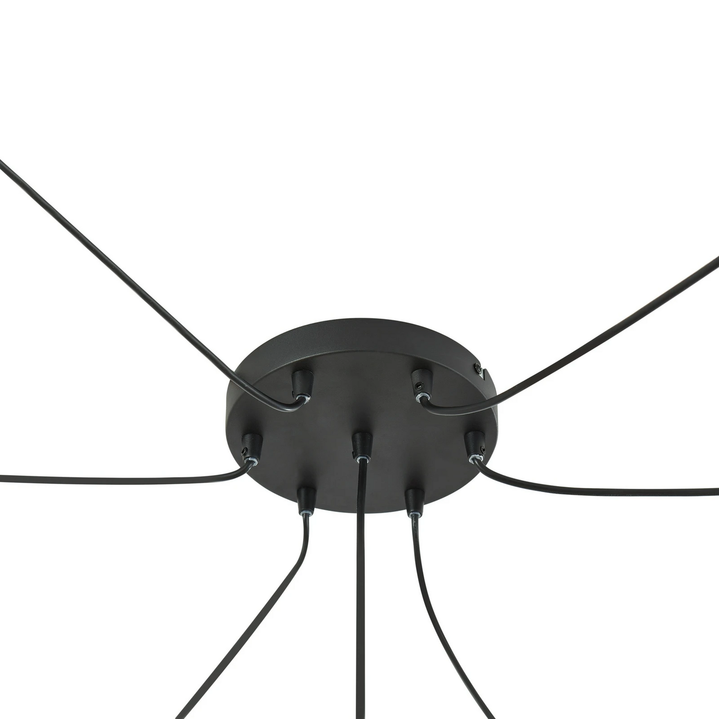 Lindby Marla hengiljós í B-flokki, 7 ljósa loftlampi, gler, reykgrár, 128 cm