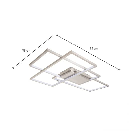B-grade Lindby Charis LED ceiling lamp, light fixture, ceiling light for hallway, Wi-Fi, app, RGBW, 39 W 