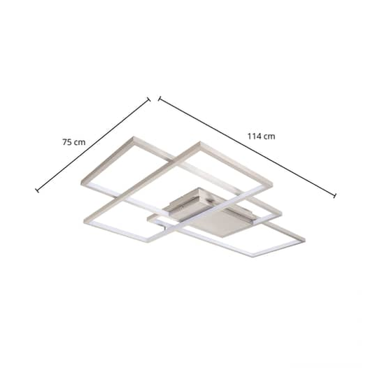 B-grade Lindby Charis LED ceiling lamp, light fixture, ceiling light for hallway, Wi-Fi, app, RGBW, 39 W 