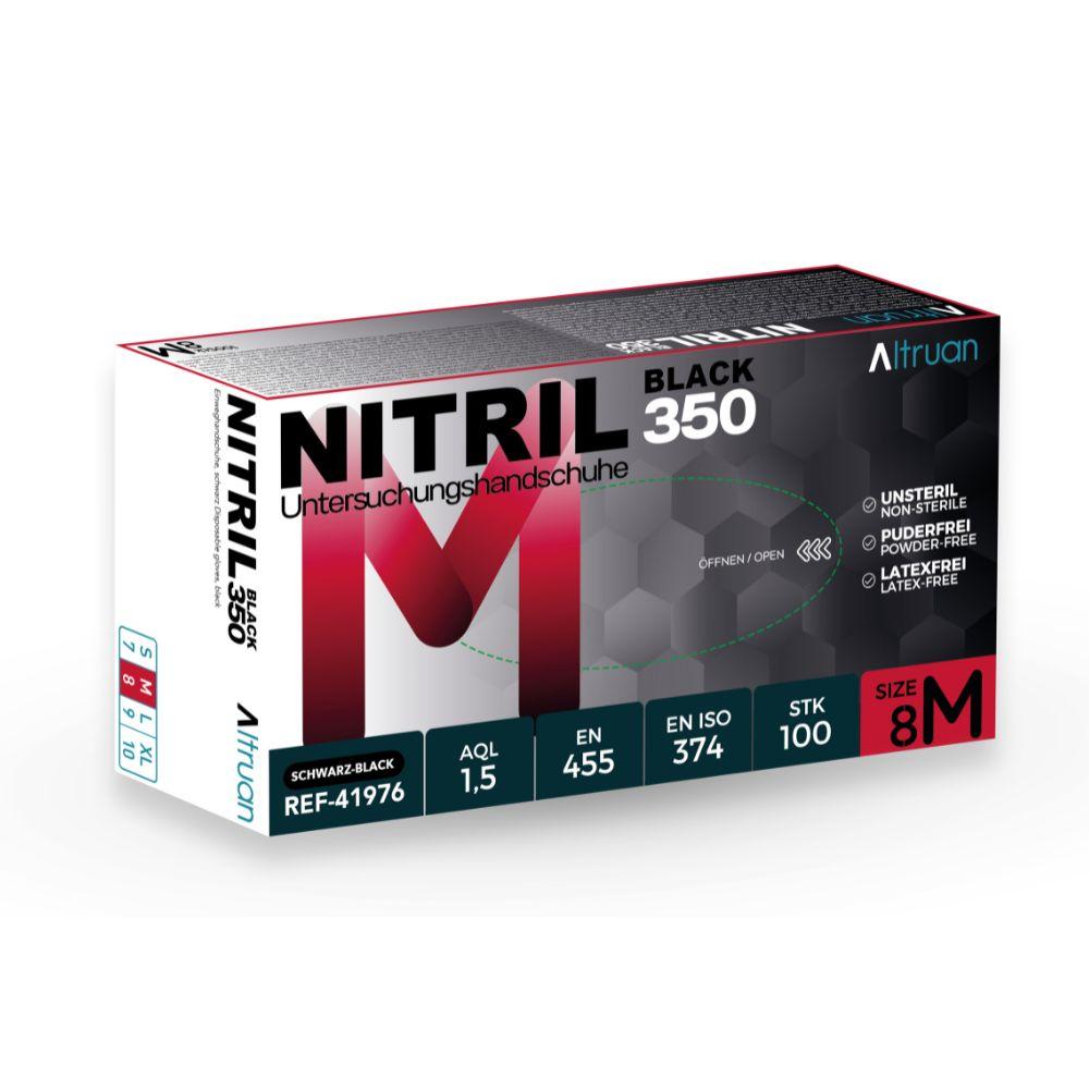 Altruan Nitrile 350 Black, disposable gloves, black