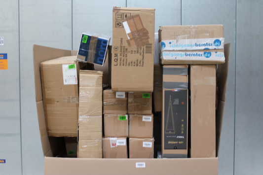 Tilboð á blönduðum vörum af B-flokki, gallaðar vörur, pakkaskil á blönduðum vörum 43x