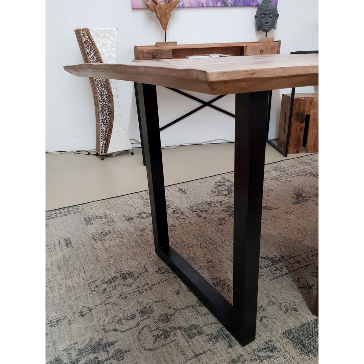 Borðstofuborð - Liverpool - 120x80 - 160x90 og 200x100 cm - úr gegnheilu mangóviði