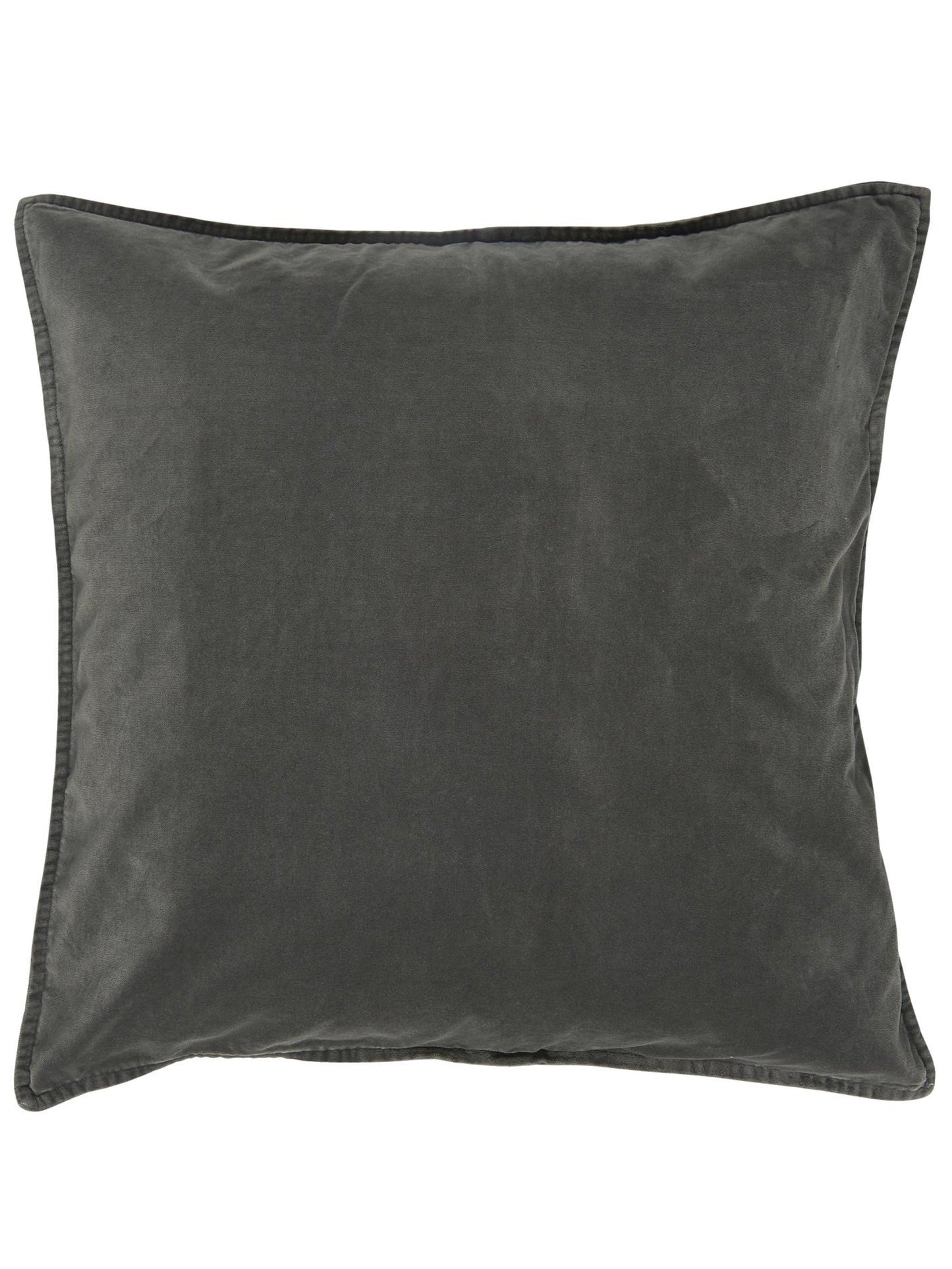 Dekokissen Velours Thunder grey 52x52cm